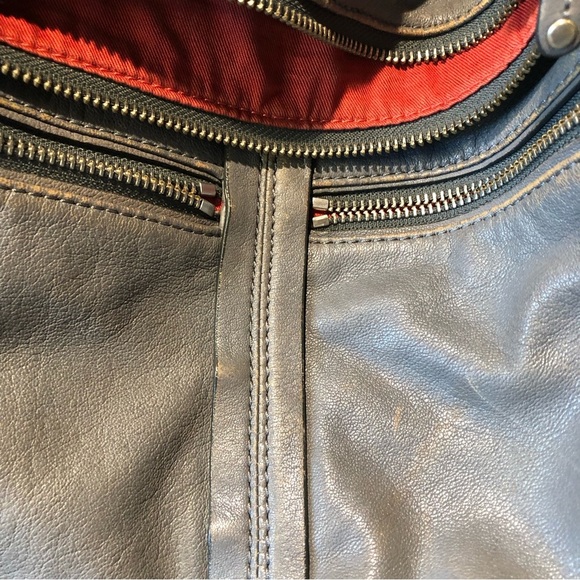 Banana Republic elephant grey lamb leather adjustable strap purse 12 x15 x3 - Picture 2 of 14